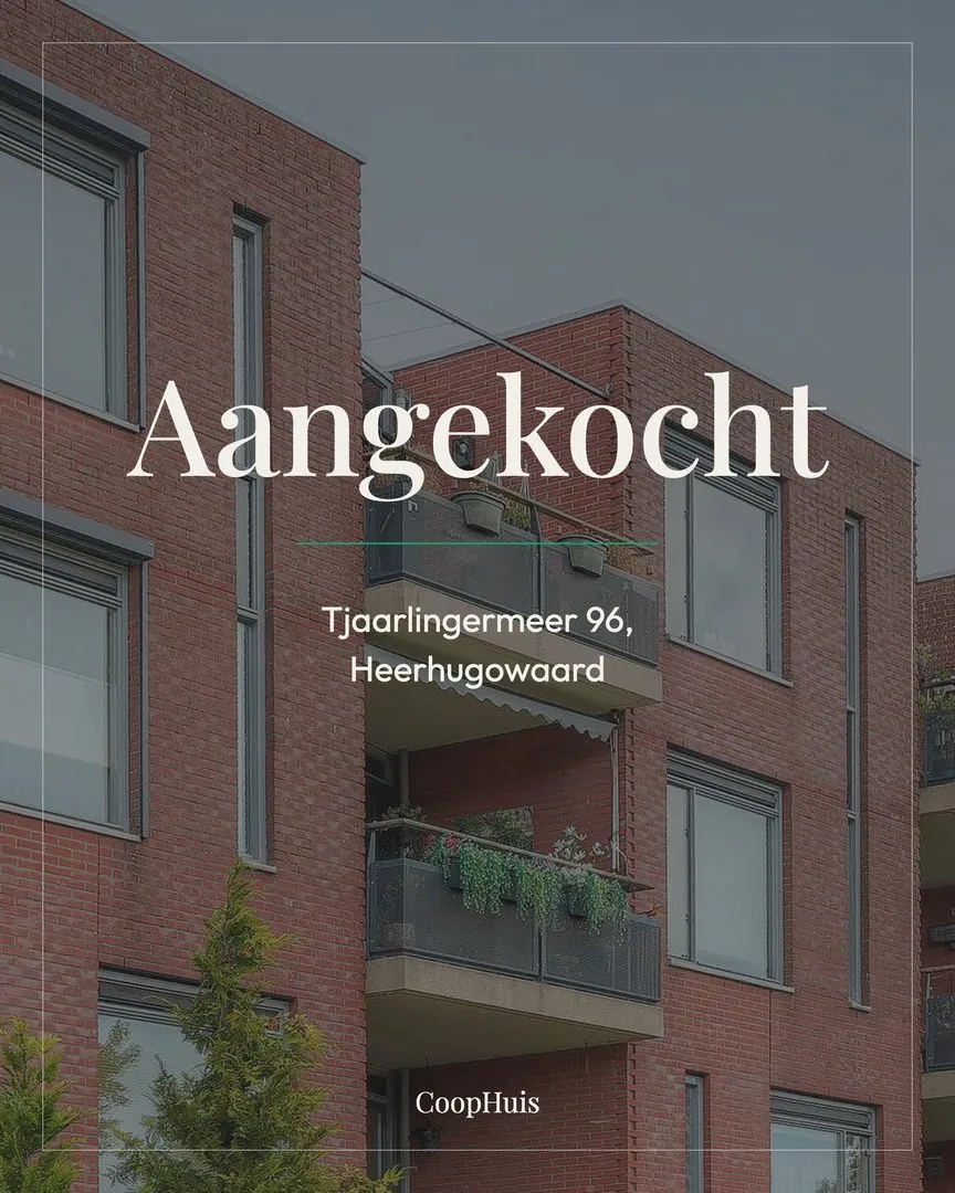 Aangekocht met CoopHuis: Tjaarlingermeer 96, Heerhugowaard